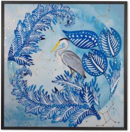 Blue Heron (48 In X 48 In - Charcoal Frame) 