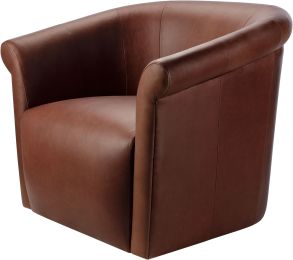 Trumpet Swivel Chair (Rust & Silver) 