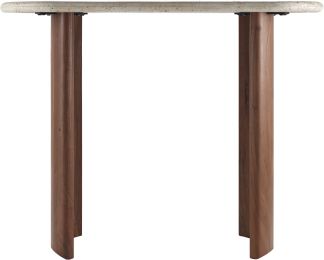 Abacus Console Table (Cream & Dark Brown) 