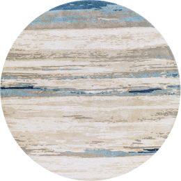 Kavita Rug 2306 (Grey & Oatmeal - Round - 10' x 10') 