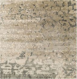 Watercolor Rug (Black & Charcoal - Square - 10' x 10') 