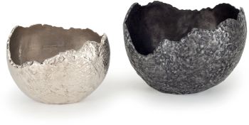 Terra Decorative Metal Bowls (Set of 2 - Small) 