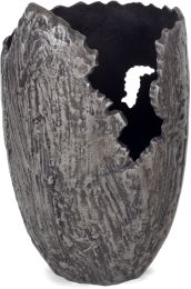 Terra Metal Vase Large (Grey) 