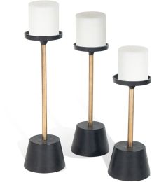 Percy Metal Candle Holders (Set of 3) 