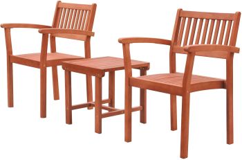 York 3 Piece Set (Stacking Chairs & Side Table) 