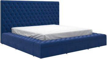 Adonis Platform Bed With Storage (King -Blue) 