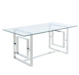 Eros Rectangular Dining Table (Silver) 