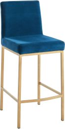 Diego 26 Inch Counter Stool (Set of 2 - Blue and Gold Legs) 