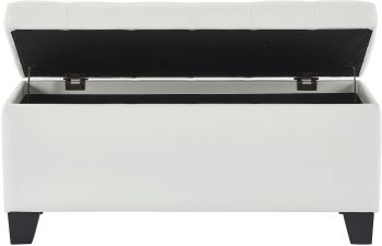 Winston Ottomane de Rangement Rectangulaire (Blanc) 