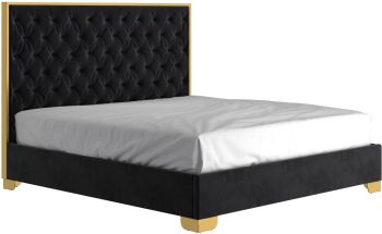 Lucille Bed (King - Black & Gold) 