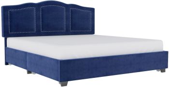 Diana 78 In King Platform Bed with Storage (Blue) 
