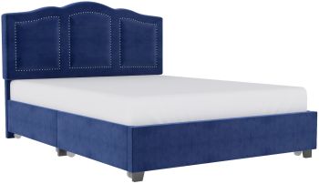 Diana 60 In Queen Platform Bed with Storage (Blue) 