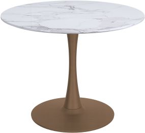 Zilo Dining Table (Small - Aged Gold) 