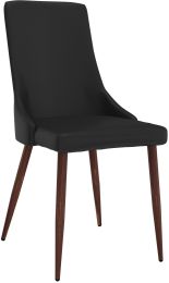 Cora Side Chair (Set of 2 - Black & Walnut) 