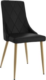 Antoine Side Chair (Set of 2 - Black & Aged Gold) 