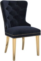 Mizal Side Chair (Set of 2 - Black & Gold) 