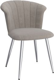 Orchid Side Chair (Set of 2 - Grey & Chrome) 