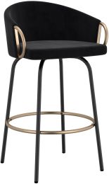 Lavo 26 In Counter Stool (Set of 2 - Black & Gold) 