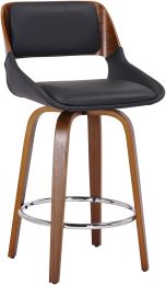 Hudson 26 In Counter Stool (Black - Faux Leather) 