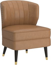 Kyrie Accent Chair (Saddle & Espresso) 
