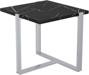 Veno Accent Table (Black & Silver) 