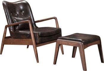 Bully Lounge Chair & Ottoman (Brown) 