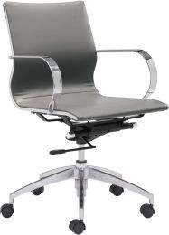 Glider Low Back Office Chair (Gray) 