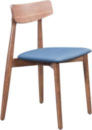 Newman Dining Chair (Set of 2 - Walnut & Ink Blue) 