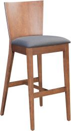 Ambrose Bar Chair (Set of 2 - Walnut & Dark Gray) 