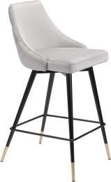 Piccolo Counter Chair (Grey Velvet ) 