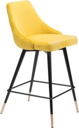 Piccolo Counter Chair (Yellow Velvet ) 