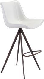 Aki Bar Chair (Set of 2 - White & Walnut) 