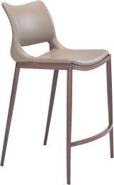 Ace Counter Chair (Set of 2 - Gray & Walnut) 