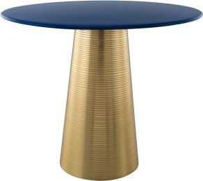 Reo Side Table (Dark Blue & Gold) 