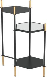 William Side Table (Gold & Black) 