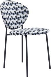 Clyde Dining Chair (Set of 2 - Geometric Print & Black) 