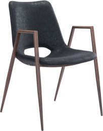 Desi Dining Chair (Set of 2 - Black & Walnut) 