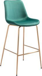 Tony Bar Chair (Green & Gold) 