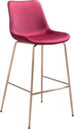 Tony Bar Chair (Red & Gold) 