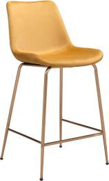 Tony Counter Chair (Yellow & Gold) 