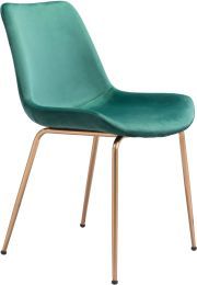 Tony Dining Chair (Set of 2 - Green & Gold) 