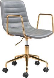 Eric Office Chair (Gray & Gold) 