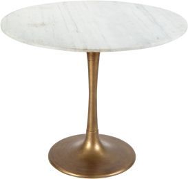 Fullerton Dining Table (White & Gold) 