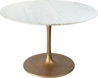 Ithaca Dining Table (White & Gold) 