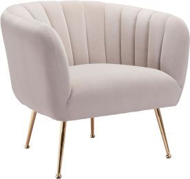 Deco Chaise d'Appoint (Beige et Or) 