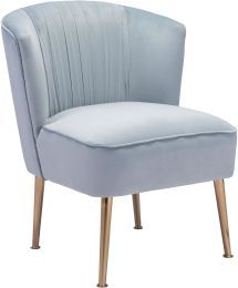Andes Accent Chair (Blue & Gold) 