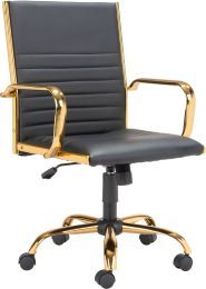Profile Office Chair (Black & Gold) 