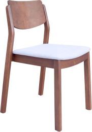 Desdamona Dining Chair (Set of 2 - Light Gray & Walnut) 