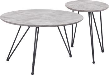 Kerris Coffee Table (Set Gray & Black) 