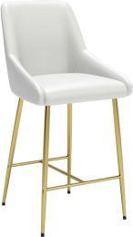 Madelaine Counter Chair (White & Gold) 